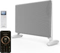 Ballu Mica Infrared Panel Space Heater for Large Room,Smart Quiet Heater with Programmable Thermostat,WiFi App Control,Inverter Energy Efficient for Indoor Use,Compatible with Alexa,White