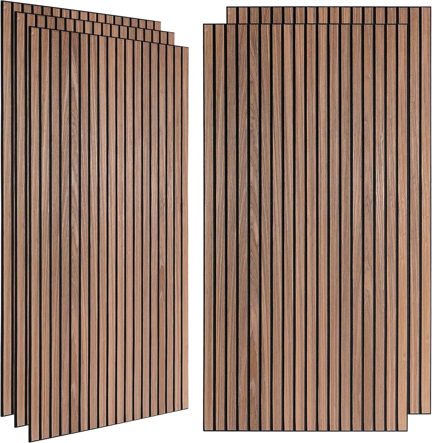 5 Pack Large Acoustic Wall Panels 47.2 x 23.6 x 0.4 Inch Sound Proof Sound Absorbing Polyester Fiber Panels Self-Adhesive Decorative Acoustic Panels for Home Studio, Office, Recording