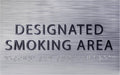 6" X4" Designated Smoking Area Sign - ADA Compliant Tactile Graphics Grade 2 Braille Text | Smoking Permitted Wall Signs for Offices, Private Businesses, Schools, and Restaurants