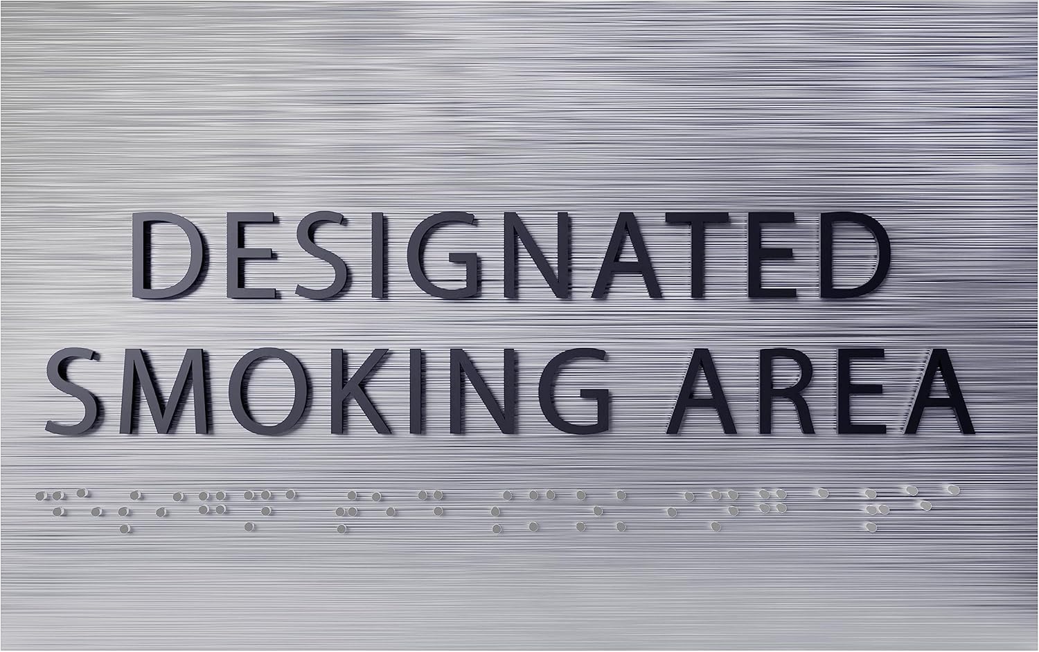 6" X4" Designated Smoking Area Sign - ADA Compliant Tactile Graphics Grade 2 Braille Text | Smoking Permitted Wall Signs for Offices, Private Businesses, Schools, and Restaurants