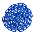 US Weight (Made in USA) 2" x 50' Blue Plastic Safety Chain ft. SunShield UV Resistant Technology