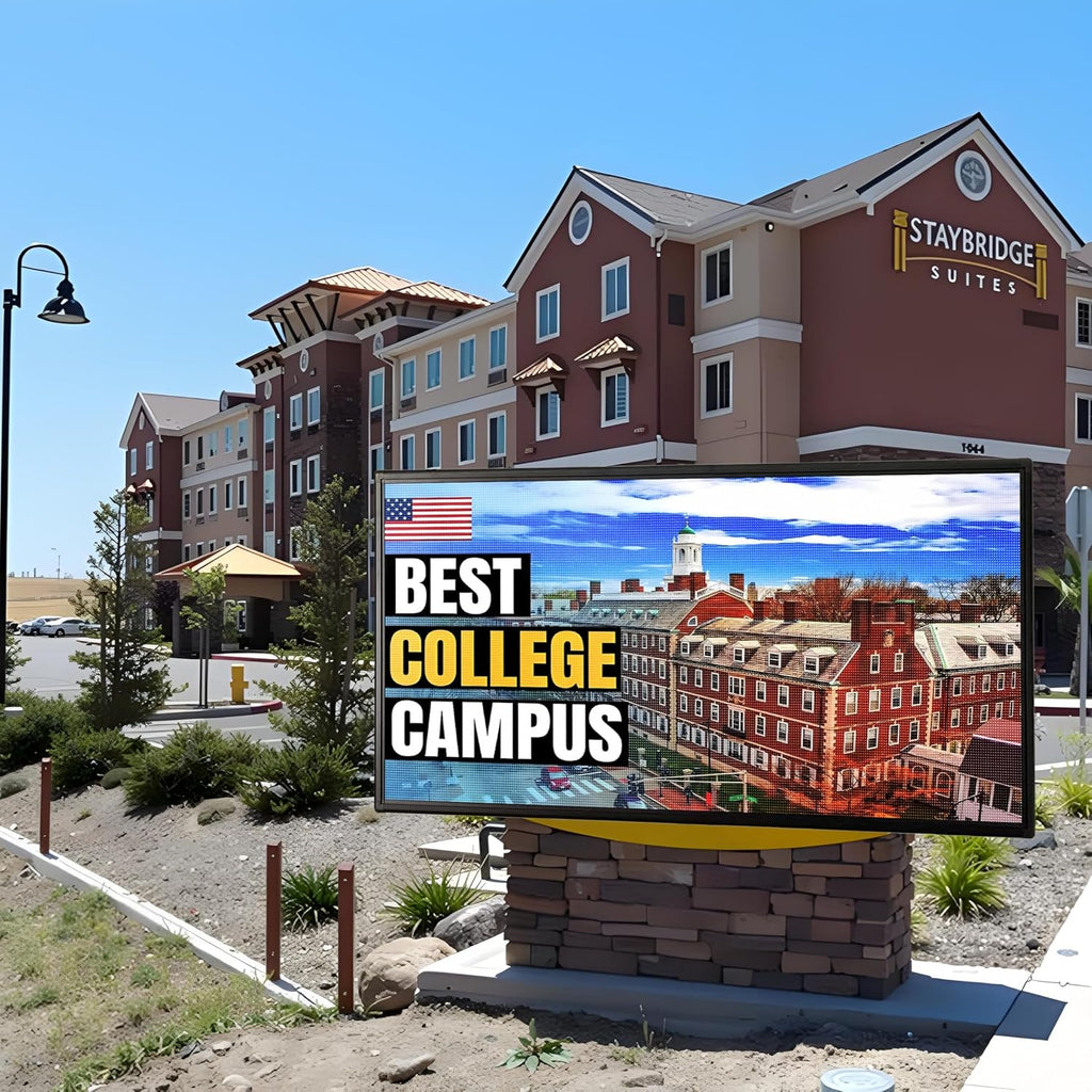 P5 Outdoor Waterproof 65"x34" Programmable LED Sign Board - Full Color Scrolling Display with High-Resolution Text/Image/Video for Business Advertising