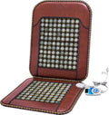 Infrared Heating Pad, Far Infrared Natural Jade Heating Pad, Auto Shut Off, Adjustable Temperature, Gifts for Women/Men/Dad/Mom (Brown, jadeseatback)