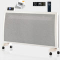 Infrared Space Heater: 1500W Portable Stand or Wall Mount Smart Electric Heater for Indoor Use Remote Control Bedroom & Office
