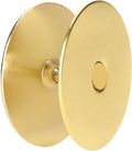 Door Hole Cover Plate, 2-5/8" Diameter Solid Steel, Hole Filler Plate (1, Gold)