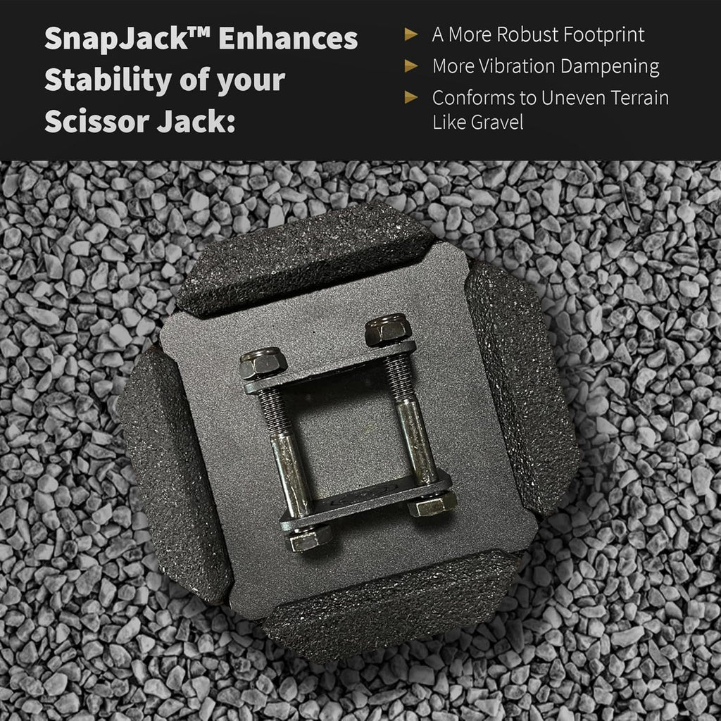 SnapPad SnapJack™ SJ (Pack of 4) | Two-Point Trailer Jack Stands Featuring 5.5" Metal Foot | Adds 61% Additional Surface Area, 3.79 lbs. Per Pad & 7.25" Total Width | Must-Have RV Accessories