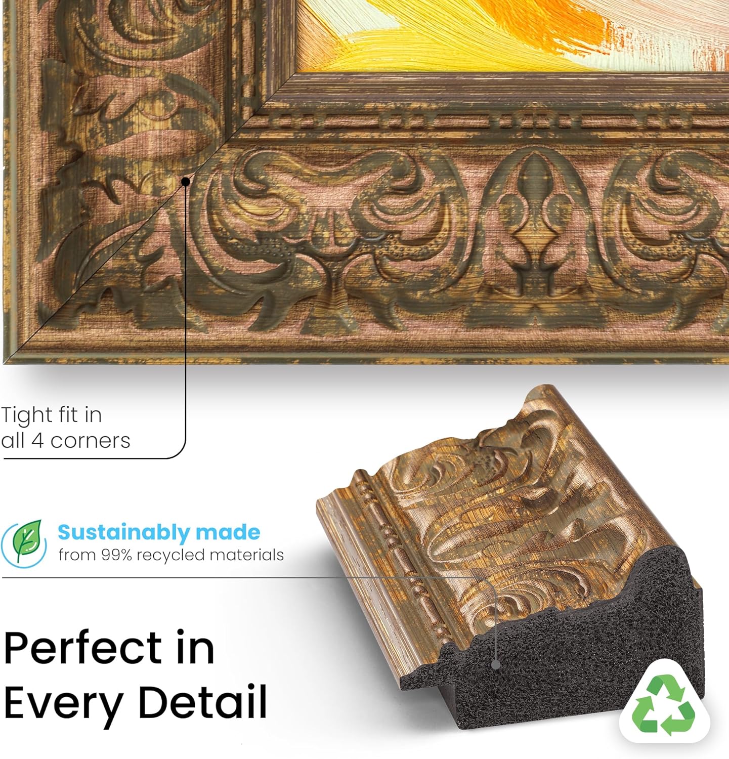 Tuscan Copper 65" Premiere Deco TV Frame - Compatible ONLY with Samsung The Frame TV and Pro TVs (Fits 2021-2025, LS03A, LS03B,LS03C,LS03D,LS03FA,LS03FW)