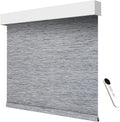 Smart Motorized Blinds – 100% Blackout Roller Shades with Remote, Alexa/Google Home/Siri Control, Matter Compatible, Wireless Rechargeable Battery, Custom Sizes for Windows & Sliding Doors