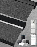 Kincmo Motorized Blinds with Remote,100% Blackout Motorized Roller Shades Work with Apple Homekit,Alexa,Google, Custom Electric Blinds with App,Voice Control (Eclipse Anchor Grey)