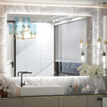 TETOTE 48 x 36 Inch LED Backlit Bathroom Mirror with Lights, LED Vanity Mirror, Frameless, Anti-Fog, Dimmable, CRI90+, Touch Button,Water Proof, Horizontal/Vertical Wall Mounted