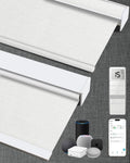 Kincmo Motorized Blinds with Remote,100% Blackout Motorized Roller Shades Work with Apple Homekit,Alexa,Google, Custom Electric Blinds with App,Voice Control (Dreamy White)