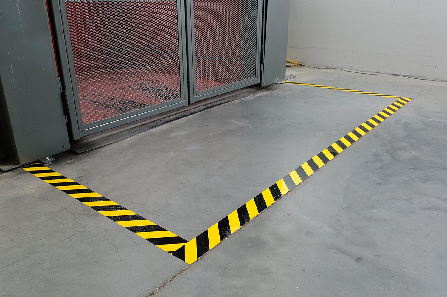 Brady ToughStripe Floor Marking Tape - Yellow and Black Diagonal Stripes, Non-Abrasive Tape - 3" Width, 100' Length - 104347