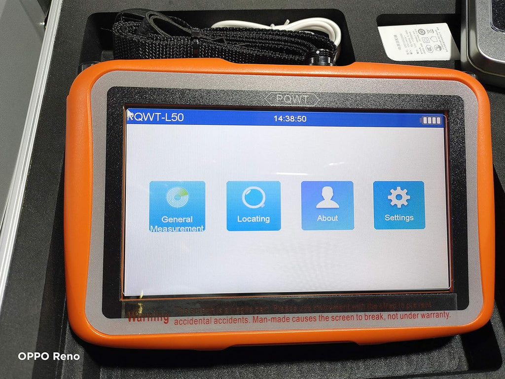 PQWT L5000 Underground Water Leak Detectors Indoor Outdoor Wall Water Pipe Detector Machine Multi Sensor Acoustic Pipeline Leakage Detection Kit Noise Reduction Headphone Smart Touchscreen Carry Case