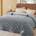 Bedsure Electric Blanket King Size - Dual Control Heated Weighted Blanket King with 10 Heat Settings, Fast Heating with 10 Time Settings (100x90 inches, Formal Gray)