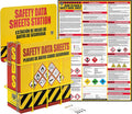 SDS Display Kit Rack Set with Heavy Duty 3 Inch Ring Binder, Wire Rack, SDS Station Sign, Chain, Mounting Hardware & SDS Poster - Organize Safely and Efficiently