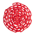 US Weight (Made in USA) 2" x 100' (5 Pack - 500’ Total) Red Plastic Safety Chain ft. SunShield UV Resistant Technology