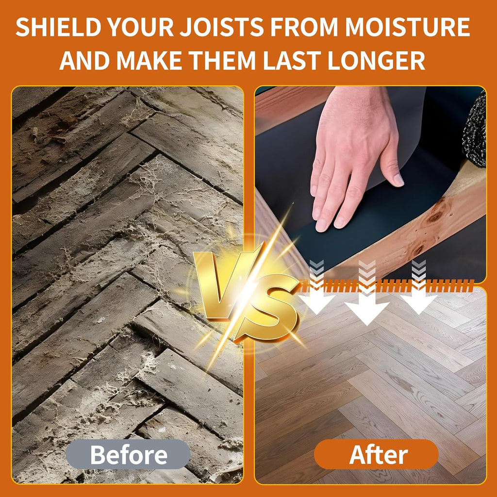 8 Pack Joist Tape for Decking 2''×50', Weather-Resistant,Waterproof Seal Antiseptic Butyl Tape,Self-Adhesive Flashing Joist Tape for Wood Decks Beams Roof