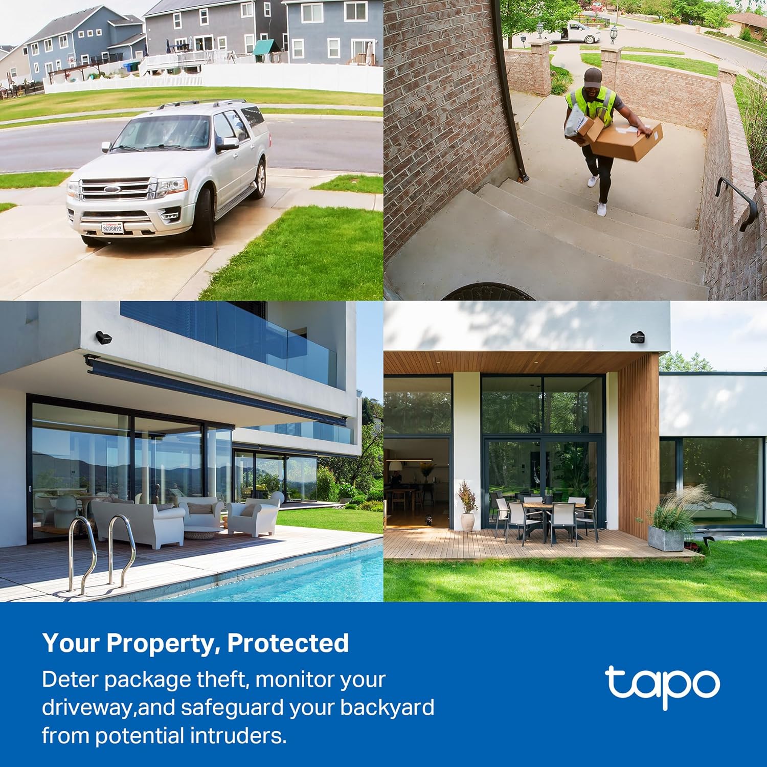 Tapo Outdoor Security Camera Wireless, 1080P, Up to 180-Day Battery, Free Person Detection, Custom Zones, Color Night Vision, SD/Could Storage, Wrks w/Alexa/Google, Ideal for Homeowners(C401) Black