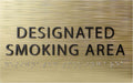 6" X4" Designated Smoking Area Sign - ADA Compliant Tactile Graphics Grade 2 Braille Text | Smoking Permitted Wall Signs for Offices, Private Businesses, Schools, and Restaurants