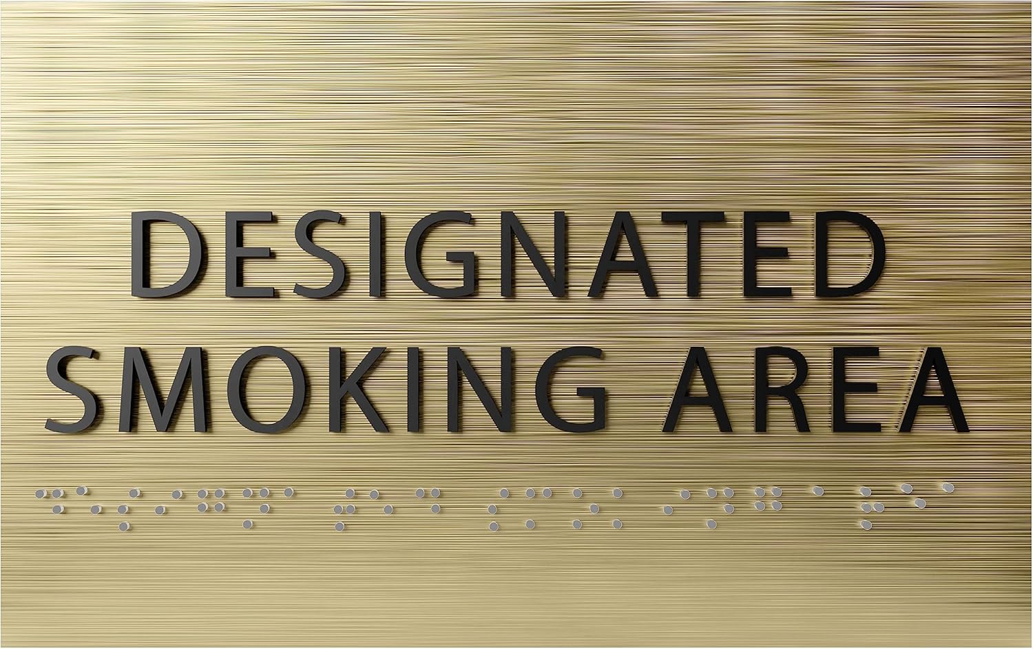 6" X4" Designated Smoking Area Sign - ADA Compliant Tactile Graphics Grade 2 Braille Text | Smoking Permitted Wall Signs for Offices, Private Businesses, Schools, and Restaurants