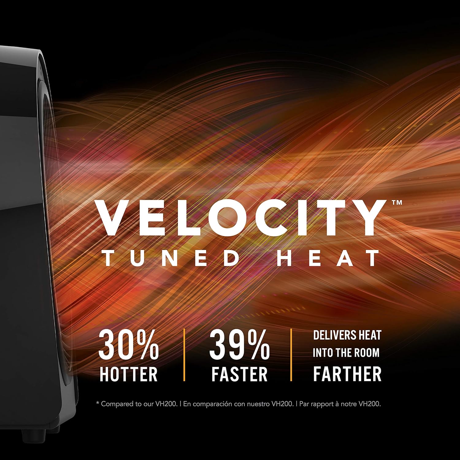 Vornado Velocity 3R Whole Room Space Heater with Timer, Adjustable Thermostat, and Advanced Safety Features, Black