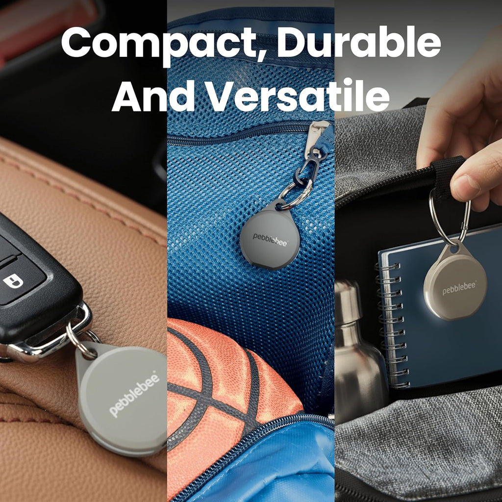 Pebblebee Clip 5 | Rechargeable Bluetooth Tracker Tag for Keys & Bags | Alternative to Air Tag & Android Trackers | 130 dB Siren, Bright LED Strobe, 12-Month Battery, Alert Safety Mode & Phone Finder