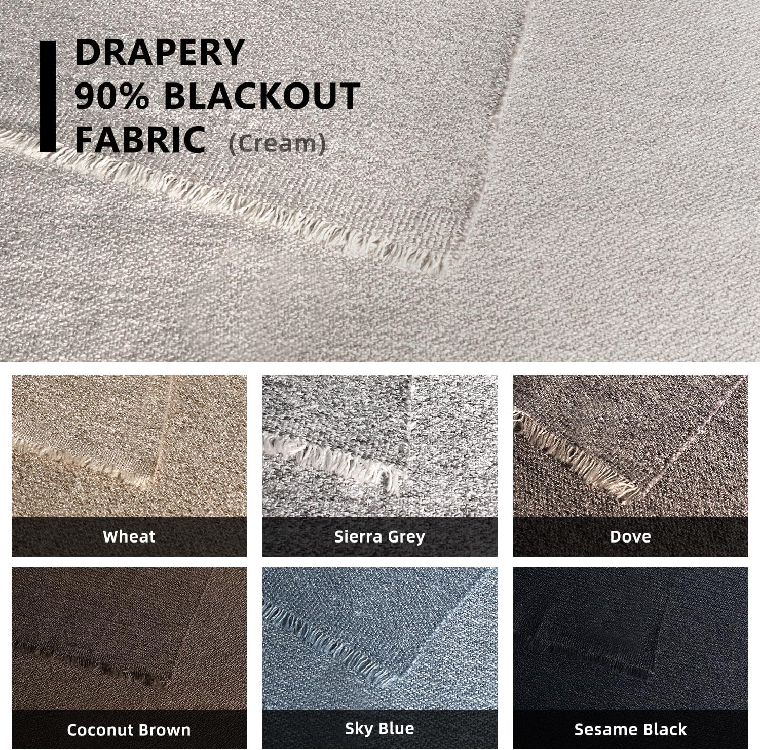 SmartWings Drapery Fabric Samples, for Custom Curtain Fabric Selection, Various Styles for Indoor Room, Multi Color