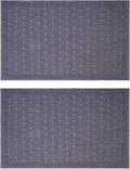 BAGNO MILANO Turkish Bath Towels, Soft Plush Jacquard Luxury Bath Towels, Quick Dry Towel Set (Charcoal, 2 Pcs Bathmat Set)