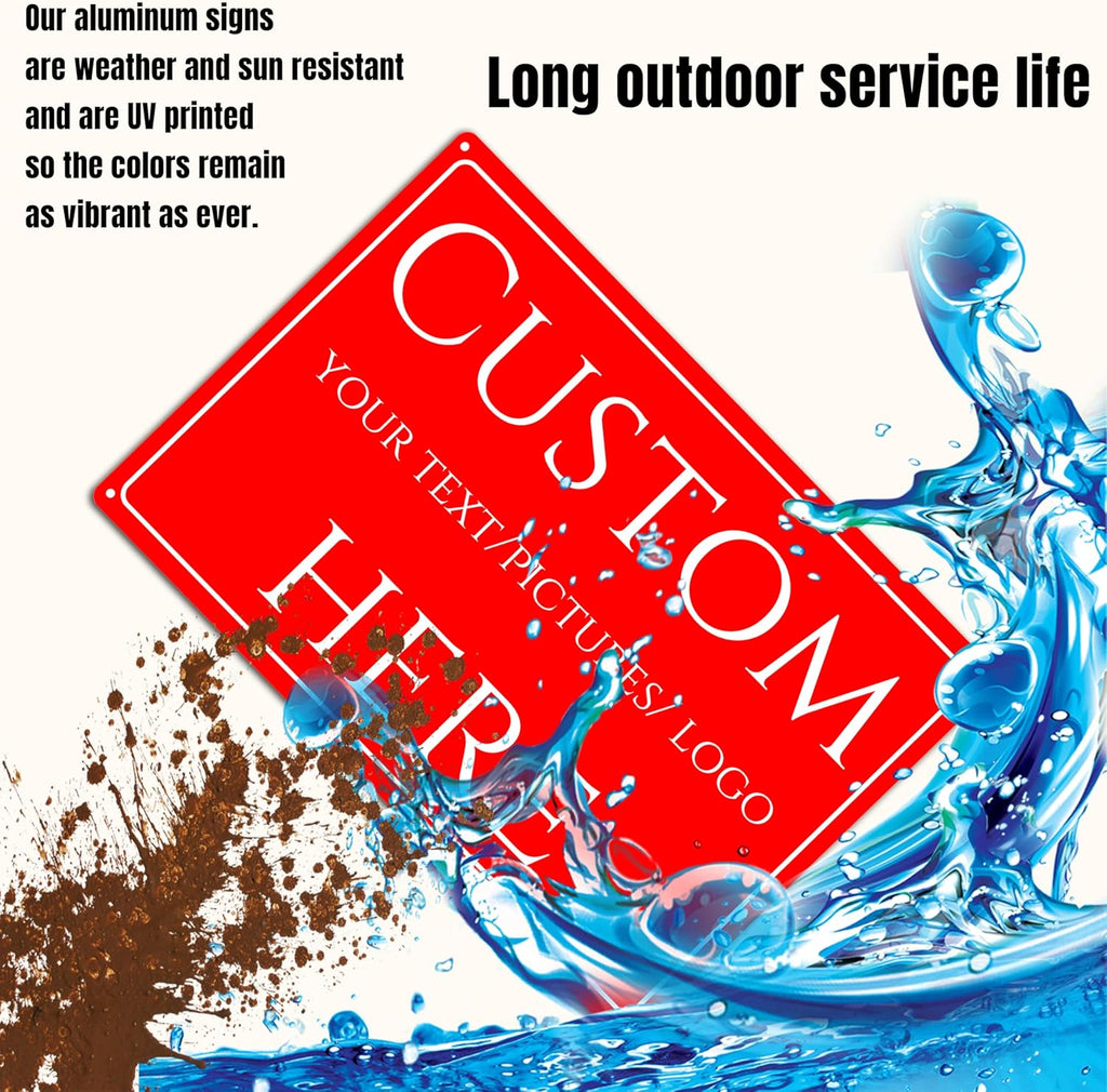 custom metal signs, Custom Metal Signs PersonalizedDouble-sided ，reflective，Aluminum Weatherproof Metal Sign Multiple Sizes,Business, Workplace, office, Home, Delivery Signs(16 * 12 Inch)