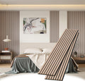 Wood Slat Wall Panels, 2 Pack 8 x 1 ft Decorative Wood Panels for Wall,Stylish Wall Panels for Interior Wall Decor, Modern Acoustic Wood Wall Panels with Felt Backing, Natural