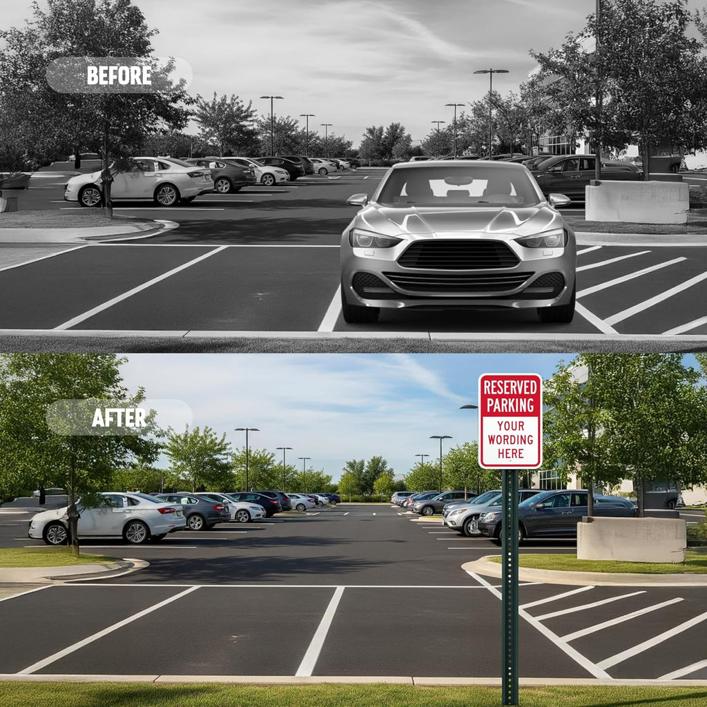 SmartSign Custom Reserved Parking Sign - 12"x18" Laminated Aluminum, 63 mil thick Custom Metal Signs for Parking Lots, Business, Outdoors, USA-Made, 100+ Years of Sign Expertise
