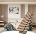 Wood Slat Wall Panels, 2 Pack 8 x 1 ft Decorative Wood Panels for Wall,Stylish Wall Panels for Interior Wall Decor, Modern Acoustic Wood Wall Panels with Felt Backing, Oak