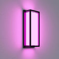 Color Changing Outdoor Wall Lights, Ambiance Exterior Wall Lights Up Down Lights Outdoor, Waterproof Square Porch Lights 2.4GHz WiFi APP Control Outdoor Light Fixture for Home Theater