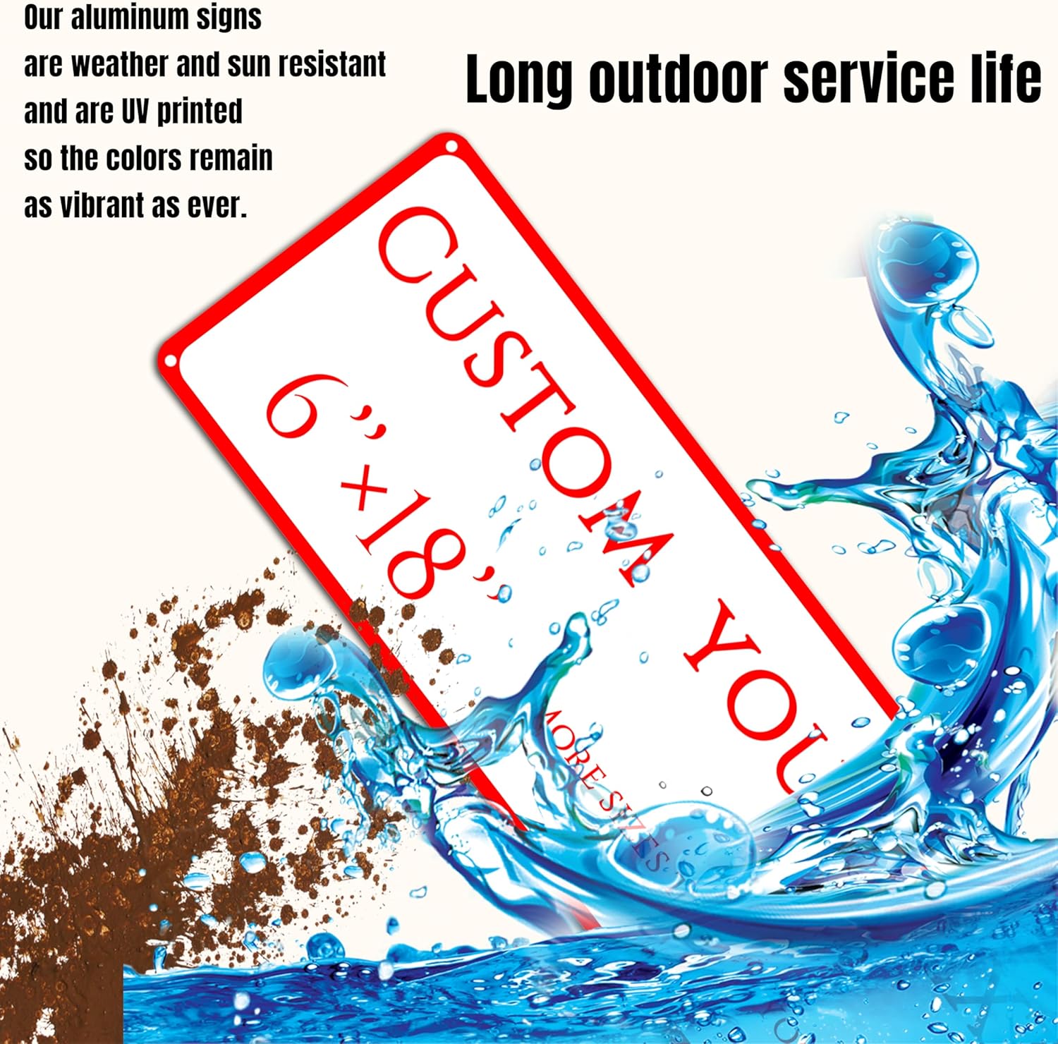 Custom Sign, street signs customized，custom office door signs，be right back sign， Customize for Office, Business, Workplace, office, Home, Delivery Signs(6 * 18 Inch)