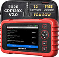 OBD2 Scanner LAUNCH CRP129X V2.0 Elite Scan Tool, Upgrade of CRP123X, 12 Reset Services, ABS/SRS/Transmission/ Check Engine Car Code Reader, Lifetime Free Update, FCA AutoAuth & Auto VIN, Battery Test