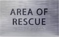 6" X4" Area of Rescue Sign - ADA Compliant Tactile Graphics Grade 2 Braille Text Wall Sign | Emergency Assistance, Refuge Place Sign for Schools, Offices, Apartments & Restaurants