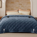 Bedsure Electric Blanket Queen Size - Dual Control Heated Blanket Queen with 10 Heat Settings, Thick Heating Blanket with 10 Time Settings, Fast Heating Quilted Blanket (84x90 inches, Bering Sea)