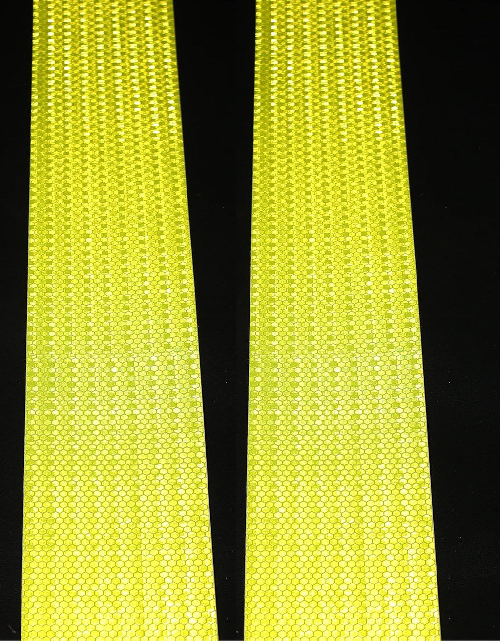 Fluorescent Yellow Reflective Tape Outdoor Waterproof 3 inch Wide, High Visibility Warning Safety Industrial Marking Tape (68 feet,3 Rolls)