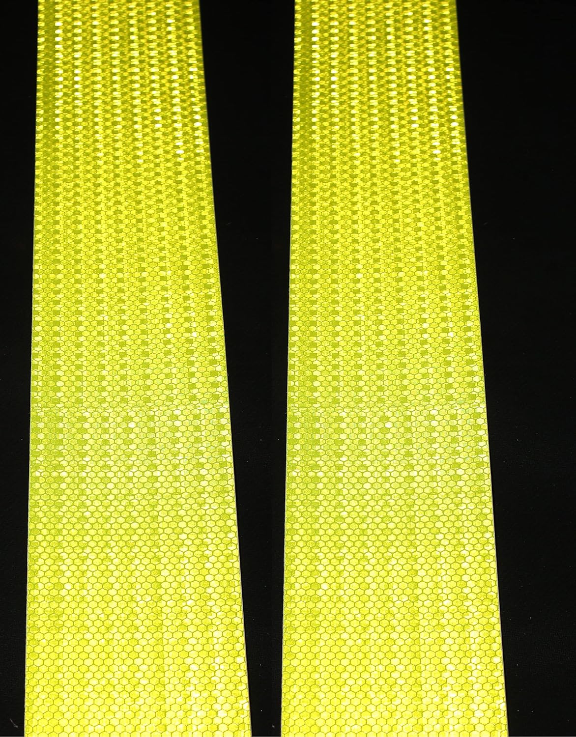 Fluorescent Yellow Reflective Tape Outdoor Waterproof 3 inch Wide, High Visibility Warning Safety Industrial Marking Tape (68 feet,3 Rolls)