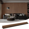 Wood Salt Acoustic Wall Panels, 2 Piece 94" x 23.6" x 0.8" Soundproof Wooden Wall Panels, 3D Fluted Sound Absorbing Panel, Red Oak