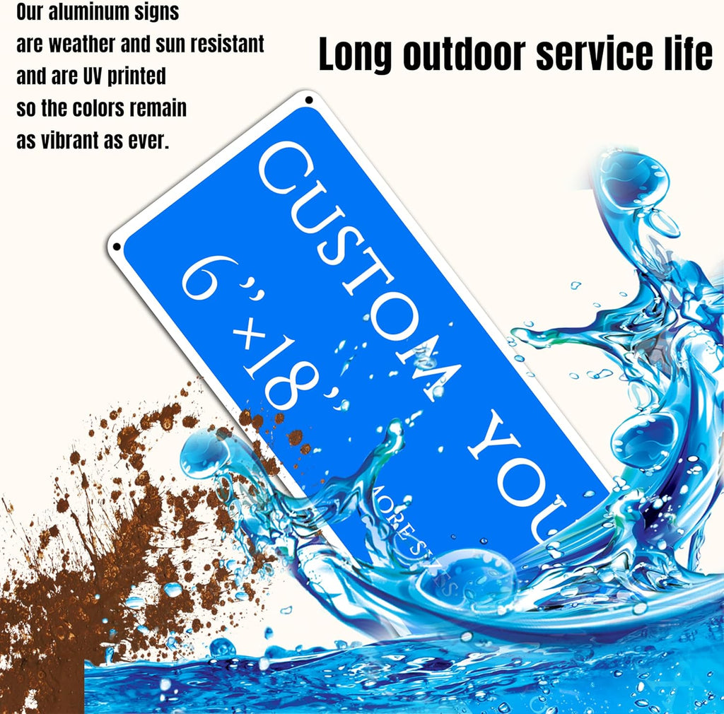 Custom Sign, street signs customized，custom wedding,name Signs, Multiple Sizes, Customize for Office, Business, Workplace, office, Home, Delivery Signs,Reflective(6 * 18 Inch)