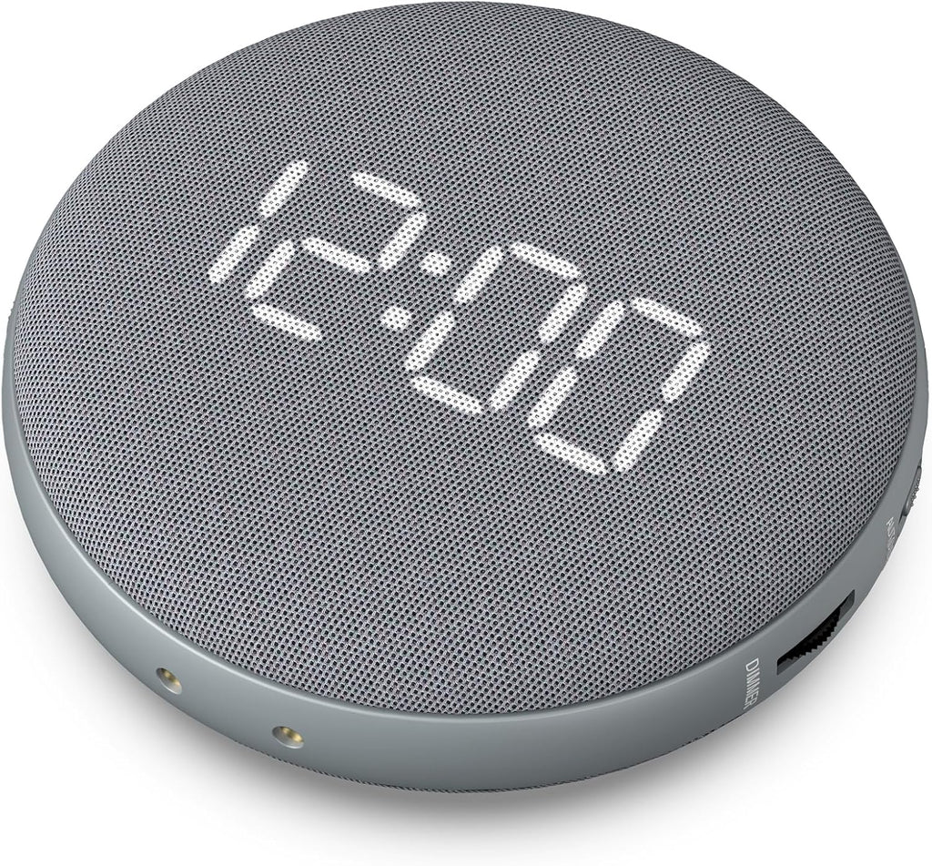 REACHER Super Loud Alarm Clock for Heavy Sleepers Adults Teens, Vibrating Alarm Clock Bed Shaker Under Pillow, Rechargeable Battery Powered for Travel, Auto-Dim, Portable