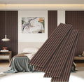 Decorative Slat Wall Panels, 4 Pack, 8 x 1 ft, Modern Acoustic Wood Panels with Felt Backing, Walnut