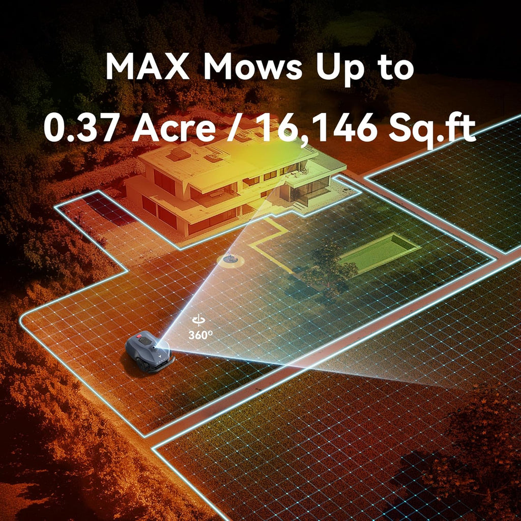 Neomow X LE 3D LiDAR Slam Mapping Robot Lawn Mower Perimeter Wireless for 0.37 Acre AI Vision Obstacle Avoidance with 4G, No RTK Antenna Required, App Control, GPS, IPX5, Anti-Theft, Queit