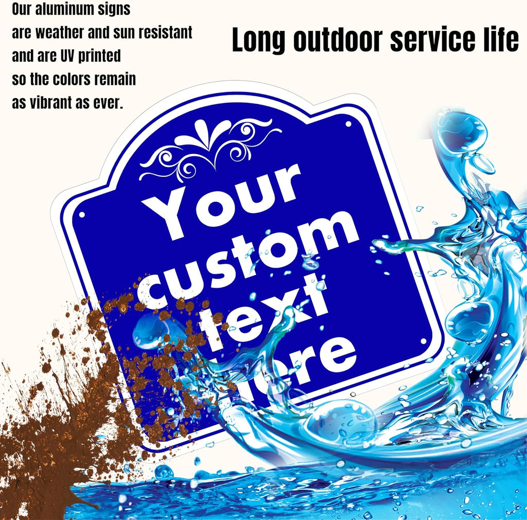 Custom Sign, Custom Indoor/Outdoor Decorative Sign，Aluminum Weatherproof Metal Sign Multiple Sizes, Customize for Office, Business, Workplace, office, Home, Delivery Signs
