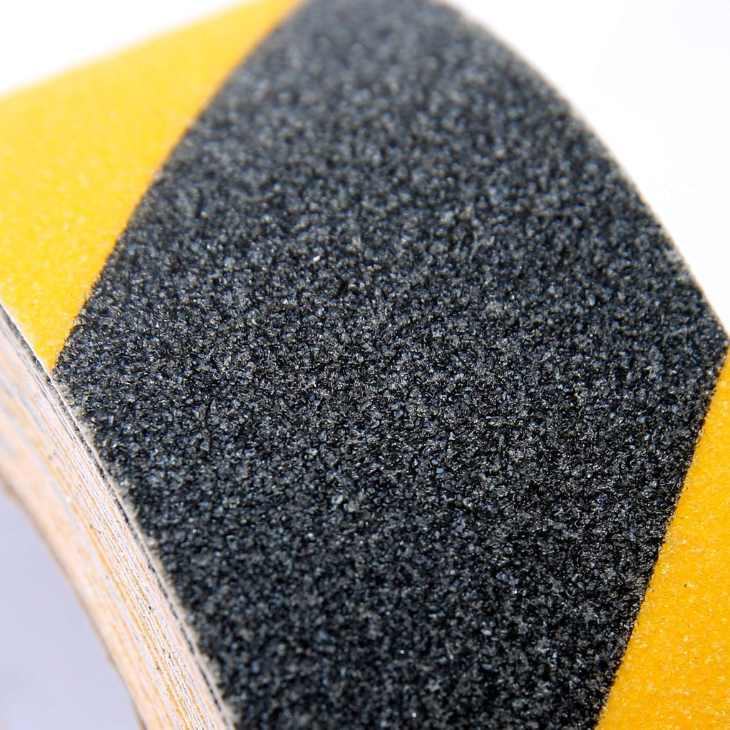 Best Anti-Slip Grip Tape, 6" x 30 FT, Black & Yellow Striped, 80 Grit, Industrial Grade, Indoor, Outdoor, Weatherproof (6-Inch x 30 Feet Roll)