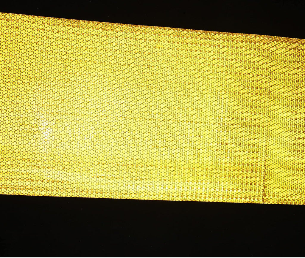 Yellow Reflective Tape Outdoor Waterproof 12 inch, High Visibility Warning Industrial Marking Tape, Safety Stickers (11 feet)